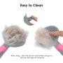 DTTO Dogs Brush and Cats Brush, Self Cleaning Pet Slicker Brush Professional Pet Grooming Brush for Small, Medium and Large Dogs and Cats, with Short to Long Hair, Pink