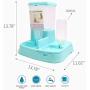 ASENVER 2-in-1 Pet Automatic Feeder Dog Food Water Dispensers with Large Capacity Food Container Gravity Water Bottle