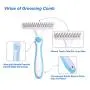 Dematting Tool for Dogs，Dog Comb，Dog Grooming Brush，Pet Brush,with Stainless Steel Shedding Comb for Pets , 2 Rows of Pins Gently Remove Loose or Tangled Hair from Undercoat