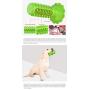 Squeaky Dog Float Toys Suction Cup Pull Puppy Toy Dogs Supplies Super Bite-Resistant Pet Chew Molar Stick New Material Toothbrush That Brush Teeth by Himself (Green)