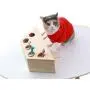 ShiLei Fun Toy for Cats, Interactive Wooden Solid W Mouse, Round Design, fine Workmanship, no Sharp Edges