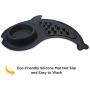 KEKS Dog Bowls Slow Feeder - No Spill Silicone Stand & Stainless Steel Dog Food & Water Feeder Set for Small Dogs Cats Puppy Kittens Pet