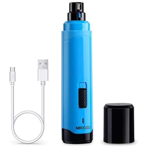 MIROCOO Dog Nail Grinder, Professional Dog Nail Trimmers with Two Speed & Three Ports, Powerful Painless Paws Grooming & Smoothing for Small Medium Large Pets, USB Charging