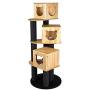 Cat Trees Tower Condo Tower Cat Climbing Frame Solid Wood Cat Nest Large Cat Villa House Sisal Rope Cat Grab Post Suitable for Indoor Run-anmy20200325