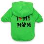 DroolingDog Dog Clothes I Love My Mom Hoodie Pet Puppy Shirts for Small Dogs