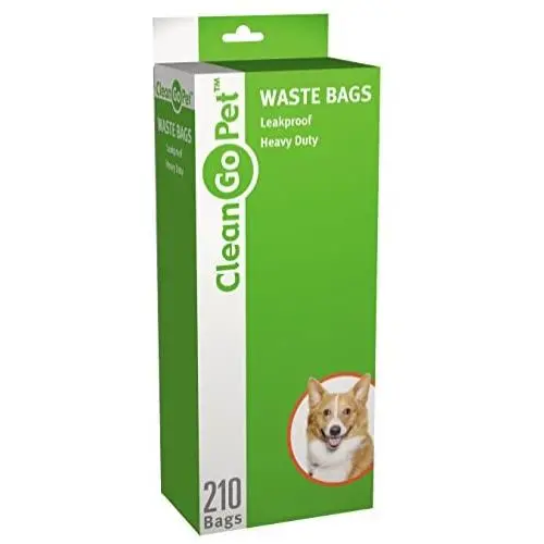 Clean Go Pet Heavy Doody Dog Waste Bags, 21-Pack, Leakproof Poop Bags - Silver with Black Printing Clean Go Pet Heavy Doody Dog Waste Bags, 21-Pack, Leakproof Poop Bags - Silver with Black Printing