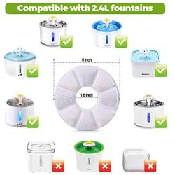 YUESUO Cat Fountain Filter Replacement, Water Filter for Cat Fountain, Cat Water Fountain Filter Replacement, Cat Water Fountain Filters for Help Cats and Dogs Stay Healthy (6 pcs)