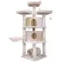 Hey-brother 65'' Extra Large Multi-Level Cat Tree Condo Furniture with Sisal-Covered Scratching Posts, 2 Bigger Plush Condos, Perch Hammock for Kittens, Cats and Pets Hey-brother 65'' Extra Large Multi-Level Cat Tree Condo Furniture with Sisal-Covered Scratching Posts, 2 Bigger Plush Condos, Perch Hammock for Kittens, Cats and Pets