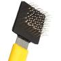 Mars Flexy-King Soft Flexible Slicker Brush, Professional Stainless Steel Dog Grooming Tool for Detangling