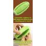 Emoly Upgraded Dog Treat Toy Food Dispensing Training Ball, Tooth Cleaning Chew Toy for Small Medium Dogs IQ Interactive Puppy Depressing Toys, Pet Bad Breath Cleaning Toy - Green