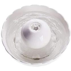 THMY Pet Water Fountain 2.1L Ceramic Drinking Fountain Automatic Electric Pet Water Fountain Dog Cat Drinking Ceramic Bowl (White)