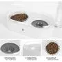 Double Dog Cat Bowls, Gravity Food and Water Bowl, Pet Automatic Drinking Dispenser Detachable Transparent Glass Feeder Bowls No-Spill Raised Bowl for Small Dogs and Cats Double Dog Cat Bowls, Gravity Food and Water Bowl, Pet Automatic Drinking Dispenser Detachable Transparent Glass Feeder Bowls No-Spill Raised Bowl for Small Dogs and Cats
