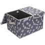 Brabtod Canvas Dog Toy Storage - for Dog Toy Basket for organizing Dog cat Toys and Dog Stuff-Bone Claw