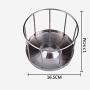 BEYST Reptile Feeding Bowl Stainless Steel Food Dish Water Tray w/Round Railing Shape Pet Supplies Dispenser Tray for Tortoise