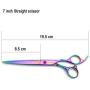 7.0in Titanium Professional Pet Grooming Scissors Set,Straight & Thinning & Curved Scissors 4pcs Set for Dog Grooming…