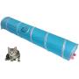 NACOCO Cat Tunnel Collapsible Pet Toy Tubes with a boll for Small Medium & Large Cats Dogs and Other Small House Animals (Blue)