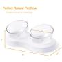 Laifug Elevated Double Cat Dog Food Water Bowls,Tilted Pet Raised Bowls with Stand for Cats and Small Dogs,Food Grade Material Nonslip Cat Dishes
