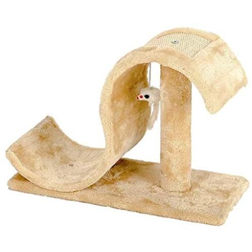YUXO Cat Climbing Frame Scratching Board Comfortable Cat Activity Centre with Fun Toy Four Seasons Universal Cat Trees (Color : Wood)
