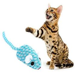 Studyset 1PC Interactive Cat Toys,Funny Cat Stretch Line Mouse Shaped Interactive Toy for Pet Exercise Accessories Random Color 13.5cm