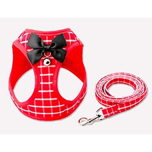 通用 Small Puppies and Cats with Leash Harness Set Cute Comfortable Stylish Cotton Pet Vest