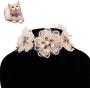 Chenyouwen Pet Toys Great Pet Jewelry Collar Creative Teddy Lace Flower Lace Bib Cute Cat Necklace, Size: M(White) (Color : Pink)