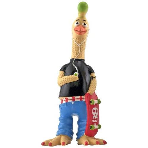 RUFFIN IT Tony Mohawk Latex Chicken Pet Toy, Small