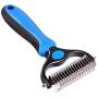 EKAKER Pet Grooming Tool - 2 Sided Undercoat Rake for Dogs and Cats - Safe Shedding and Dematting Comb, Deshedding and Grooming Brush for Mats, Tangles and Knots Removing - No More Nasty Shedding Hair