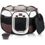 Parkland Pet Portable Foldable Playpen Exercise Kennel Dogs Cats Indoor/Outdoor Removable Mesh Shade Cover