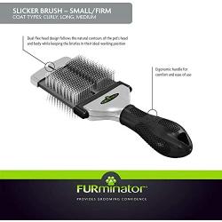 FURminator Firm Grooming Slicker Brush, Dog, Small