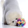 Yhytbhsh Fun Colorful Weave Style Bell Ball Pet Toy, Size: M (7.57.57.5cm) FFIIKIF