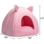Hollypet Pet Bed, Self-Warming 2 in 1 Cat Tent Cave for Kittens and Small Dogs, 16 x 16 x 17 inches Triangle Feline House Hut with Washable Cushion for Indoor Outdoor Hollypet Pet Bed, Self-Warming 2 in 1 Cat Tent Cave for Kittens and Small Dogs, 16 x 16 x 17 inches Triangle Feline House Hut with Washable Cushion for Indoor Outdoor