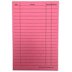 Pet, Dog, Cat Grooming Customer Client Clip Cards (100 Pack Thick 4 X 6 inch Profile Kennel Record Care Service Card) … (Cherry)