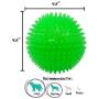 Gnawsome 4.5” Spiky Squeak & Light Ball Dog Toy - Extra Large, Cleans teeth and Promotes Dental and Gum Health for Your Pet, Colors will vary