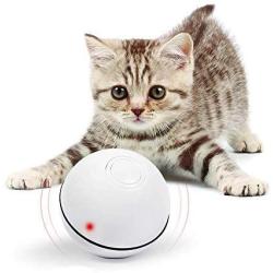 Interactive Cat Toys Ball Best Smart Cat Interactive Toys Automatic Self-Rotating and USB Rechargeable LED Light Cat Electronic Toy Ball for Indoor Cats Kitten Exercise Toys