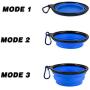 EWYO Collapsible Dog Bowl, 4 Pack Foldable Dog Travel Bowl,Pet Pop-up Food Water Feeder Foldable Bowls with Carabiner Clip