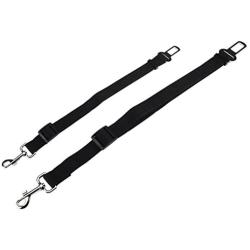 Tinksky 2pcs Adjustable Pet Dog Cat Safety Leads Car Vehicle Seat Belt Harness Seatbelt, Made from Nylon - Black