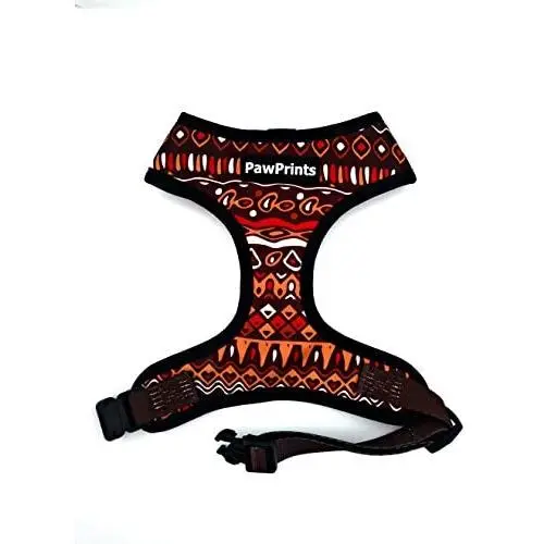 Paw Prints Dog Harness Leash Set NO Choke, Light Padding,Neoprene Lining,Made of Breathable Material,Adjustable Straps,Provides Comfortable Maximum Control (Tribal Stripes, Small) Paw Prints Dog Harness Leash Set NO Choke, Light Padding,Neoprene Lining,Made of Breathable Material,Adjustable Straps,Provides Comfortable Maximum Control (Tribal Stripes, Small)