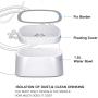 Gelible Pet Water Bowl Dispenser No-Spill,Slow Water Floating Feeder Bowl, Travel Carried Dog Clear Water Bowl