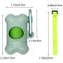 Dog Poop Pickup Bags Holder Dispenser with 1 Roll Random Color Leak-proof Scented Doggy Waste Bags and Carabiner with Safety Lock Plus Hook and Loop Fastener Never Loose on Leash Lead Again (Blue)