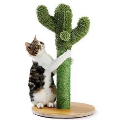 Made4Pets Cactus Cat Scratching Post with Natural Sisal Ropes, Cat Scratcher for Cats and Kittens