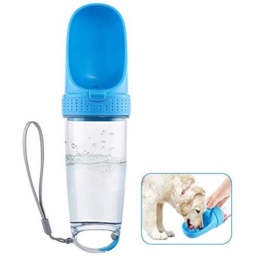 Kytely Dog Water Bottle, Portable Pet Water Bottle with Drinking Bowl, Leak Proof Dog Water Dispenser, Lightweight Puppy Travel Kettle, Drinking Feeder Bowl for Pets Outdoor, Walking, Traveling