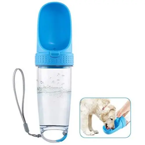 Kytely Dog Water Bottle, Portable Pet Water Bottle with Drinking Bowl, Leak Proof Dog Water Dispenser, Lightweight Puppy Travel Kettle, Drinking Feeder Bowl for Pets Outdoor, Walking, Traveling