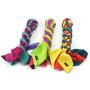 DogDirect London Dog TUG Rope Toy Tugger Spiral Tug & Chase Rope, Small: 30cm/12in, Large: 45cm/18in, Hand Made Soft Plaited Flexible Fleece Dog Toy in Size, for Dog Training Puppy (Small, Blue) SPS1