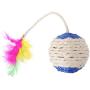 MOMU Pet Cat Kitten Toy Rolling Scratching Ball Tumbler Interactive Doll with Feather