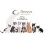 Fhasso Luxury Bamboo Cat Bed - Eco-Friendly, Natural, Handmade Cat Cave Bed with Washable Velvet Cushion - Enclosed Premium Pet Bed - Modern, Decorative Design