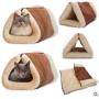 ZYT Plush Cat Mat, Waterproof-Lined Thermal Cat Blanket, Foldable Cave Cat Mattress