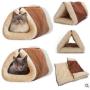 ZYT Plush Cat Mat, Waterproof-Lined Thermal Cat Blanket, Foldable Cave Cat Mattress