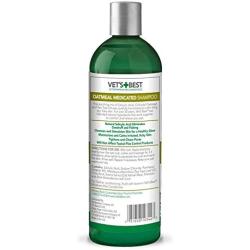 Vets Best Medicated Oatmeal Shampoo for Dogs | Soothes Dog Dry Skin | Cleans, Moisturizes, and Conditions Skin and Coat | 16 Ounces