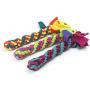 DogDirect London Dog TUG Rope Toy Tugger Spiral Tug & Chase Rope, Small: 30cm/12in, Large: 45cm/18in, Hand Made Soft Plaited Flexible Fleece Dog Toy in Size, for Dog Training Puppy (Small, Blue) SPS1