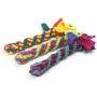 DogDirect London Dog TUG Rope Toy Tugger Spiral Tug & Chase Rope, Small: 30cm/12in, Large: 45cm/18in, Hand Made Soft Plaited Flexible Fleece Dog Toy in Size, for Dog Training Puppy (Large, Blue) SPL1